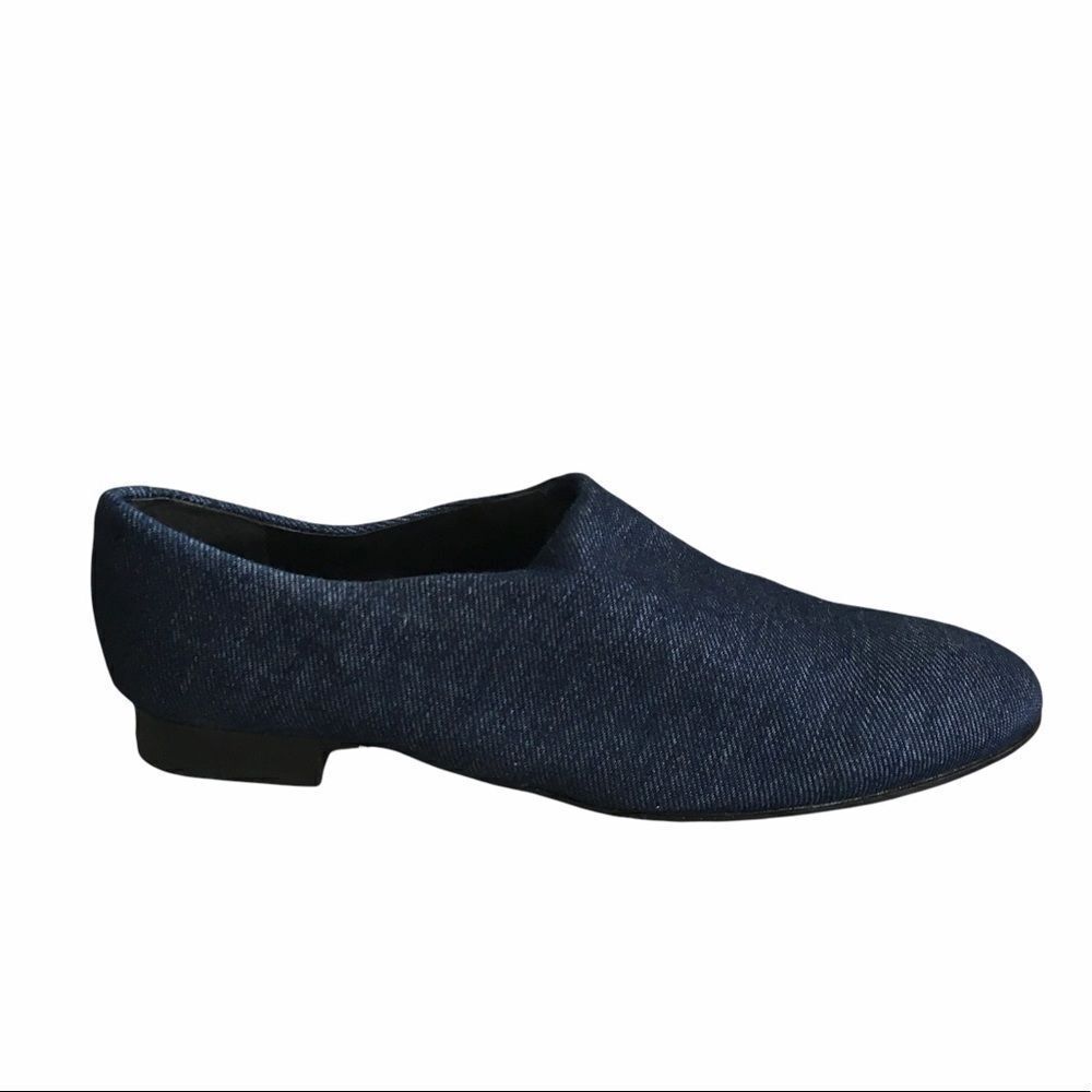 OPENING CEREMONY Charly Denim Flat Slip-on Loafer Shoes Blue 41